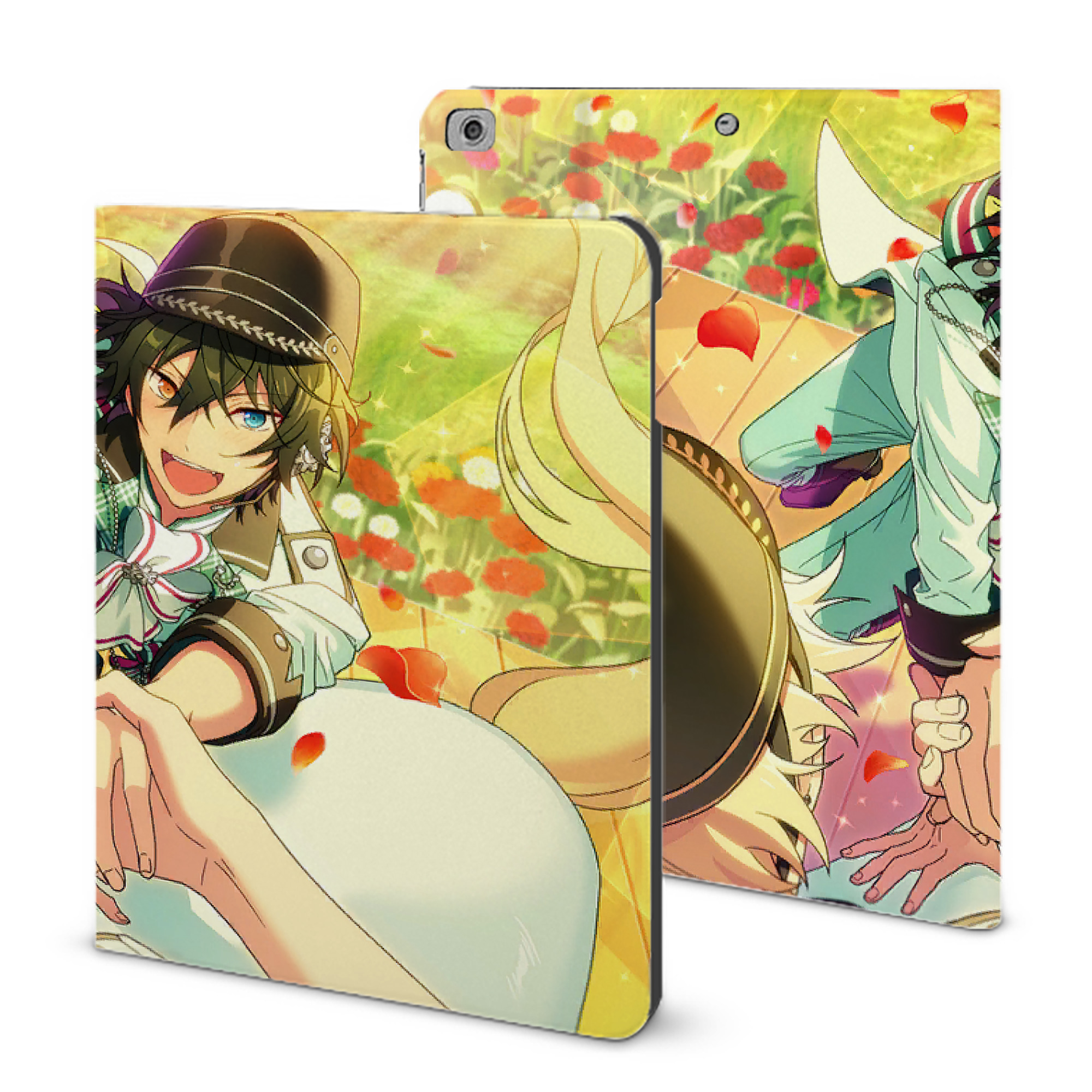 （画像用） あんさんぶるスターズ! Ensemble Stars IPad ケース ブック型 PUレザー TPU 耐衝撃 軽量 薄型 ペン収納なし 全面保護 IPad 各モデル対応
